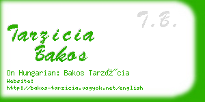 tarzicia bakos business card